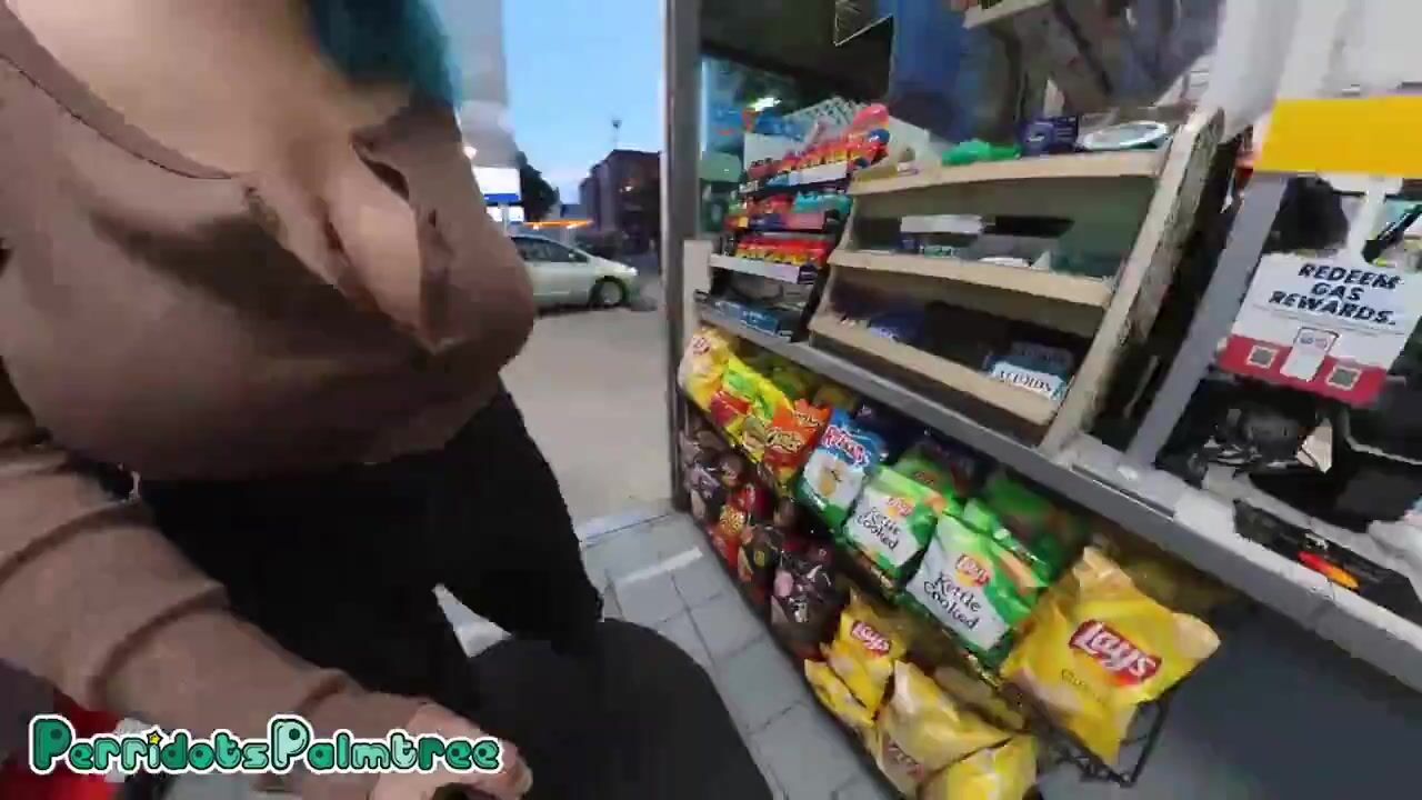 Flashing Boobs While Shopping